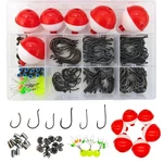 295 Pcs Fishing Bobbers Tackle Kit With Hooks Weights For Freshwater. Fixed Price $21.68.