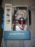 Protocol Telescopic Fishing Set, Kit, 54" Rod, Reel, Hooks, Multi Tool New #8512. Fixed Price $8.00.