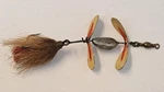 Pflueger Bulldog Weighted Tandem Spinner With Feather Tail Antique Fishing Lure. Fixed Price $19.95.