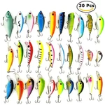 30PCS Kinds Of Fishing Lures Crankbaits Hooks Minnow Bass Tackle Set. Fixed Price $18.99.