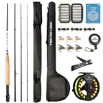 Master Logic Fly Fishing Rod And Reel Combo Starter Kit Graphite Cork. Fixed Price $135.28.
