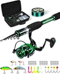 Telescoping Fishing Rod & Reel Combo - Portable Travel Kit With Carrier Bag. Fixed Price $96.99.