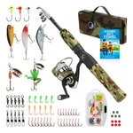 Kid Fishing Pole Kit With Spinning Reel - 62 Piece Tackle Bag, 4LB Line I.... Fixed Price $54.18.