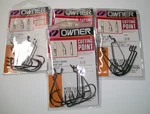 Lot 4 Owner Offset Wide Gap Worm Hooks 5102-121. 5PK. 2/0 T30. Fixed Price $21.99.