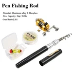 Fishing Rod Reel Combo Set Mini Telescopic Pocket Pen Pole Vbgt. Fixed Price $17.53.