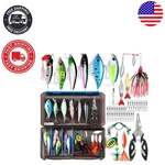 Durable 68-PIECE Fishing Lure Set High-quality Gear For Saltwater & Freshwater. Fixed Price $38.94.