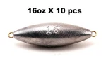 16OZ Inline Trolling Torpedo Fishing Sinker - 10 Pieces. Fixed Price $29.99.