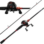 Kilitn Fishing Rod And Reel Combo, Baitcasting Large, Black. Fixed Price $54.78.