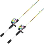 Sougayilang Spincast Reel Fishing COMBOS,5'6" 2-PIECE Fiberglass Rods Wit.... Fixed Price $64.81.