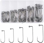 90 Degree Jig Hooks KIT,125PCS Aberdeen Fishing Long Shank Forged Barbaria. Fixed Price $25.93.