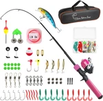 Kids Fishing Pole Kit, 59'' Telescopic Rod And Reel Beginner Combo With Spincast. Fixed Price $30.37.