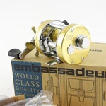Gold Abu Garcia Ambassadeur 2500C Fishing Reel. Made Sweden. W/ Box.. Fixed Price $1200.00.