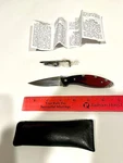 Kershaw Pocket Knife Splinter #1460BRST Stainless Stl Blade Red Alum Handle.new. Fixed Price $175.00.