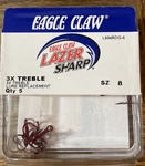 Eagle Claw Lazer Sharp 3X Treble Hook Size 8-1PK Of 5PCS-BRAND New-ships 24. Fixed Price $13.88.
