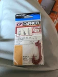 Owner Cutting Point Hooks, 1/0, Offset Worm Wide Gap Red Finish, 5EA.. Fixed Price $14.00.