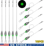 Thkfish 10PCS Carolina Ready Rigs Steel Fishing Leaders With Bullet Weights. Fixed Price $14.99.