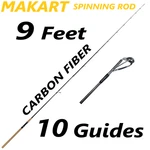 9FT Fishing Rod Spinning Pole Carbon Fiber Portable Heavy Fast 2 Section. Fixed Price $57.95.
