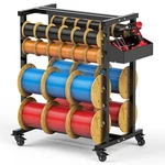 Upgraded Wire Spool Rack 8 Rod Cable Caddy Adjustable Holder With .... Fixed Price $166.39.