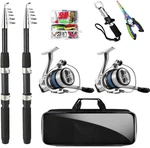 Telescopic Fishing Rod And Reel Combo Set, 2PCS Collapsible Poles,. Fixed Price $73.27.