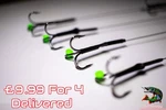 Size 4 Pike Rig Snap Tackle Deadbait Fishing Predator Wire Trace Treble Hook. Fixed Price $13.44.