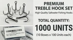 1000PCS Dyxssm Treble Hooks Size #5 High Carbon Steel Saltwater Fishing. Fixed Price $42.00.