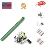 Fishing Rod Reel Combo Mini Pen Pole Kit Telescopic Spinn.... Fixed Price $38.69.