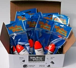 12 Billy Boy Unweighted #050 Oval Foam Slip Floats. Fixed Price $64.00.