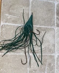 Large Squid Lure Green With Beaded Chain And 2 Huge Hooks Sports Fishing Troll. Fixed Price $5.99.