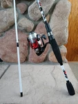 New Abu Garcia"ike" 2 Pc. Fishing Pole Shakespeare 3500 Reel Pre Spooled Combo. Fixed Price $49.99.