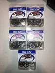 ( ) Packs , Eagle Claw Lazer Sharp 5/0 Round Bend Worm Hooks 25 Per. Fixed Price $20.00.