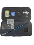 Kalex Telescopic Fishing Rod Reel Combo Kit Travel Portable W/ Case Lures Line. Fixed Price $30.00.