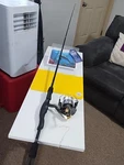 Spinning Fishing Rod Zebco Atac 6' Med 4-8LB And Reel Genesis. Fixed Price $32.00.