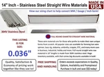 100 Stainless Steel Lure Shafts .036" X 14" Straight Wire Form Spinnerbait Rig. Fixed Price $29.99.