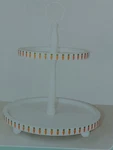 New Huntington Home Spring Tiered Tray 15.8" High 12.6" Bottom. Fixed Price $8.00.