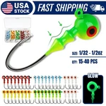 15-40PCS Jig Heads, Hooks For Walleye Bass Fishing Lure Swimbaits. Fixed Price $17.99.