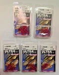 Mustad Ultrapoint 36102R Red Treble Hooks, 5 Bx, Sz 2, 4, 6(2), 8, New Pkgs. Fixed Price $27.50.