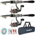 Plusinno Telescopic Fishing Rod Reel Combo 2 Pack Carbon Fiber. Fixed Price $75.94.