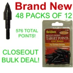 Closeout! 48 New 12-PKS Allen Bullet Target Arrow Field POINTS,100 GRAIN,21/64". Fixed Price $49.99.