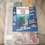 Shakespeare Catch More Fish Lake/pond Plastic Tackle Box Clear With Lures. Fixed Price $10.95.