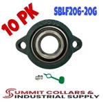 (10 Pieces) 1-1/4" Light Duty Bolt Flange Bearing, SBLF206-20G. Fixed Price $161.40.