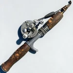 Old Vintage Pflueger Summit Champion Copper Telescopic Fishing Pole Rod Reel. Fixed Price $140.00.