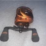 Lews Mach Crush Left Handed Reel 7.5. Fixed Price $85.00.