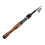Telescopic Fishing Rod 1.6 M Fiberglass Poles Black & Wood Color. Fixed Price $16.65.