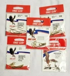 Eagle Claw Gold Aberdeen Hooks #202A-1/0, & 214A-8 (5 Pack Lot). Fixed Price $19.99.