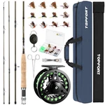 Topfort Fly Fishing Rod And Reel Combo Starter Kit, 4 Piece Lightweight Ultra.... Fixed Price $163.61.