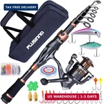 Bronze Warrior IM6 Carbon Telescopic Fishing Rod And 12+1 Bb Spinning Reel. Fixed Price $99.44.