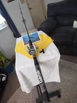 Trolling Fishing Rod Abu Bruiser 7'MH 10-25LB And Reel Garcia Mitchell.... Fixed Price $125.00.