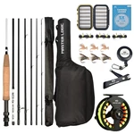 Master Logic Fly Fishing Rod And Reel Combo Starter Kit Graphite Cork. Fixed Price $138.22.