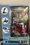 New Portable Telescopic Fishing Kit 54" Rod Graphite Reel Multi Tool Camp. Fixed Price $24.99.