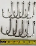 Mustad A7732SS Big Game Southern Tuna Stains Steel Forged Shrt Barb 10/0 Pk. Fixed Price $32.99.